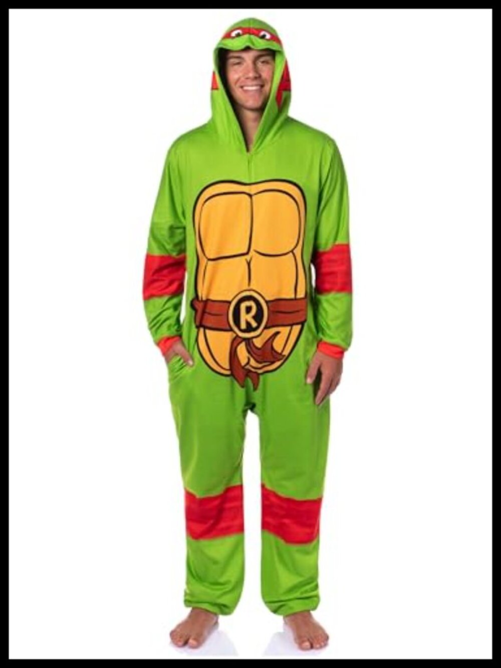 TMNT Hooded Union Suit Pajamas Costume Men Women Polyester